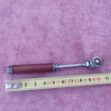 ANCIEN DOSEUR GRAMMAGE A PLOMB DE FUSIL DE CHASSE EN CUIVRE/BOIS L 10.5 CM