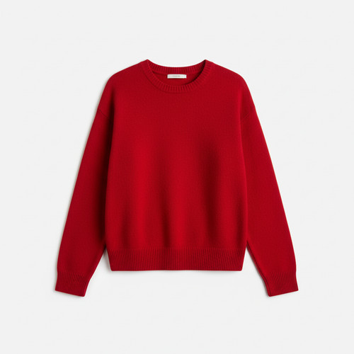 Pull femme tricot rouge - h&m,
