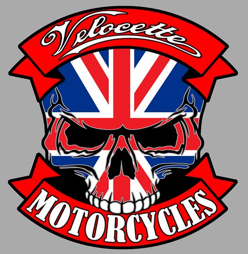 Velocette skull sticker - skull,