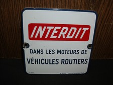 PLAQUE EMAILLEE POUR POMPE A ESSENCE VOLUCOMPTEUR SATAM BOUTILLON ASTER THEMIS