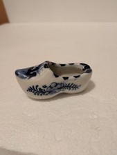 Cendrier sabot en porcelaine Delft Blue