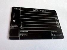 Plaque constructeur IVECO - Vin plate IVECO - Typenschild Iveco - ID plate IVECO