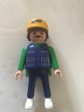 PLAYMOBIL 3992 Homme Mécanicien pompiste atelier réparation de moto vintage