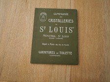 Rare ancien  catalogue  Saint Louis Garnitures de toilette 1900 1910 1920 1930 ?