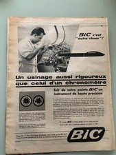 ◕ Publicité Vintage Advertising stylo BIC ◕ Années 60 ◕ 1 page ◕