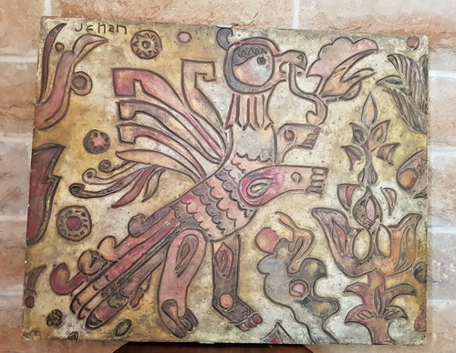 Tableau bas relief bois - tableau,