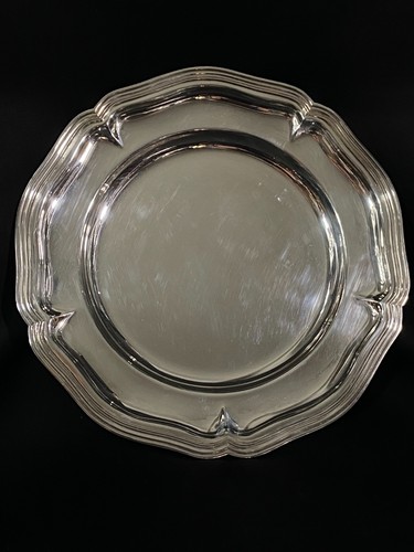 Grand plat rond métal - grand, en