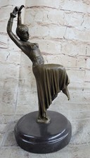 Art Déco Bronze Femme Signée