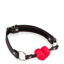 Gag-ball en similicuir avec