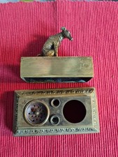 ENCRIER BRONZE 19EME LEVRIER