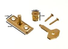 Verrou De Fenêtre À Crémone Avec Clé En Laiton Plaqué + Fixations Paquet De 100