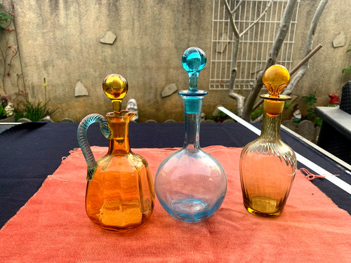 Anciennes carafes en - 3,
