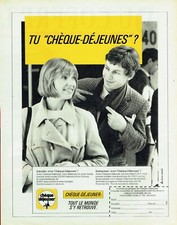 Publicité Advertising 089  1985  Chèque -Déjeuner  