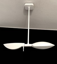 Suspension/lustre 2 lumières  aluminium Milan Espagne vintage 90’