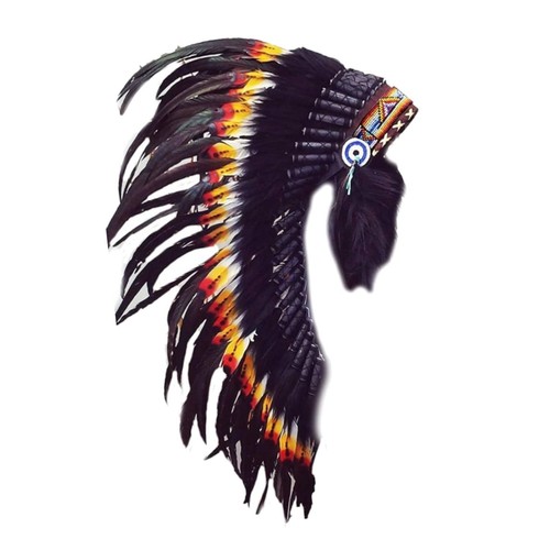 Coiffe indienne plumes - coiffe,