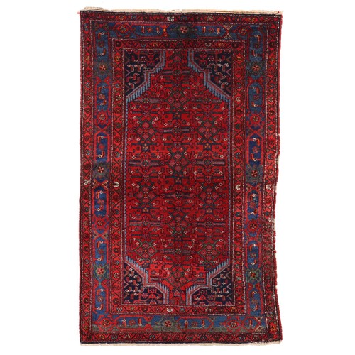 Tapis ancien asiatique coton - tapis,