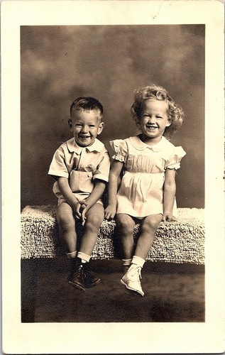 Carte postale rppc enfant - postale,