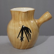 Grandjean Jourdan à Vallauris verseuse céramique faux bois décor girafe 1950s