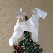 Airedale, Dog Tree Topper, Holiday Decoration, Aluminum