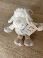 Doudou Peluche Mouton Blanc Kiabi Baby Écharpe Bleue Kitchoun Agneau Nicotoy