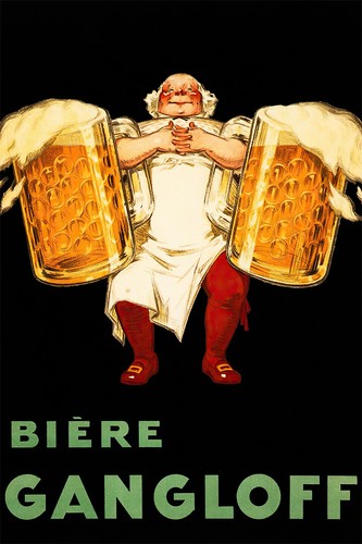 Waiter big glass beer - waiter, biere