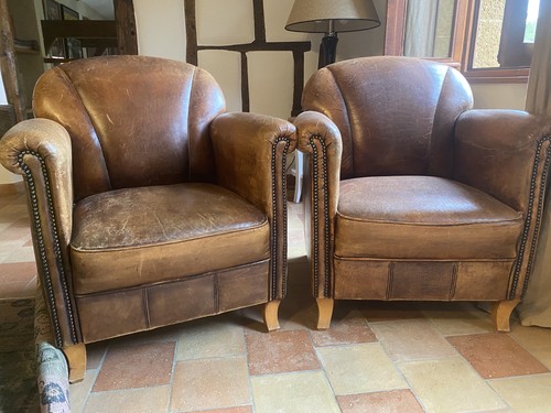 Paire fauteuils club - paire, de