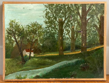 huile peinture art naïf