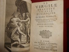 Le Virgile travesty travesti en vers burlesques Scarron Deville Chalmette 1728