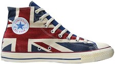 Converse Chucks 36,5 Bleu Blanc Royaume-Uni Drapeau 135504 Édition Limitée Union
