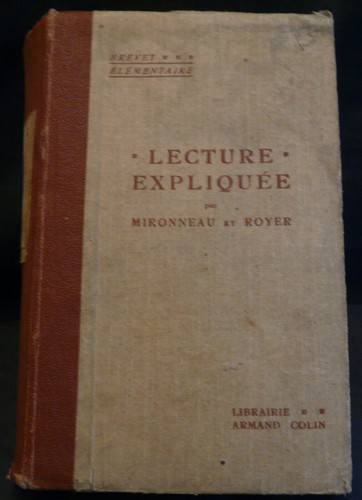 Livre scolaire ancien 1920 - , –
