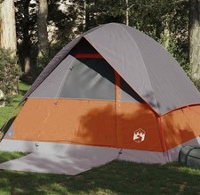 Tente De Camping A Dôme 4 Personnes Auvent Intégré Parois Latérales Imperméable