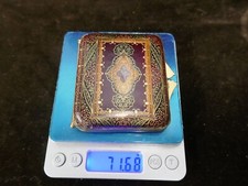 poudrier en cuir  italien