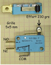 Micro switch  ( effort de 230 grs)   Modele 3