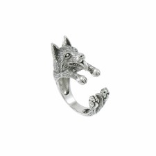 Bague En Argent Sterling 925 Pour Chien Berger Allemand Meilleur Ami Bijoux