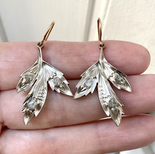 XIX  GROS DIAMANT,  OR, ARGENT, ANCIENNES BOUCLES D’OREILLES, SPLENDIDES