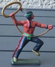 Figurine Indien Avec Lasso Starlux, Far-West, Cow-Boy