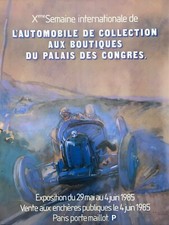AFFICHE GEO HAM AUTOMOBILE DE COLLECTION 1985 PALAIS DES CONGRES 