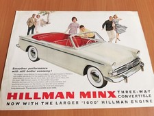 CATALOGUE BROCHURE PLAQUETTE HILLMAN MINX  #R1