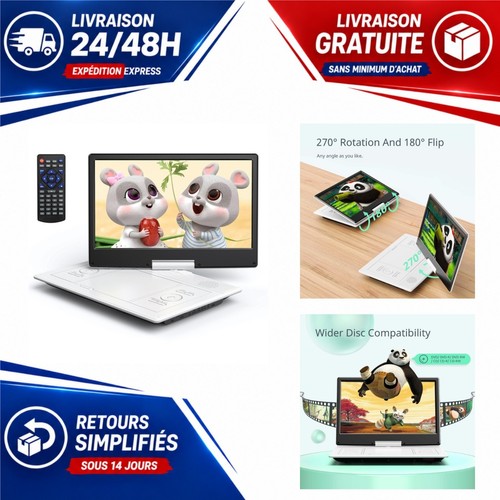 Lecteur dvd portable - lecteur,
