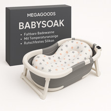 Bébé Pliable Baignoire Avec Afficheur de Température Antidérapant Silicone De