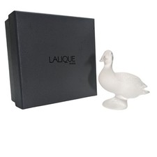 statuette verre dépoli Lalique® France Canard