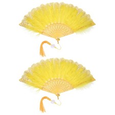2 pcs éventail pliant vintage