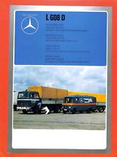 MERCEDES-BENZ / VÉHICULE DE REMORQUAGE / L 608 D  / FICHE TECHNIQUE