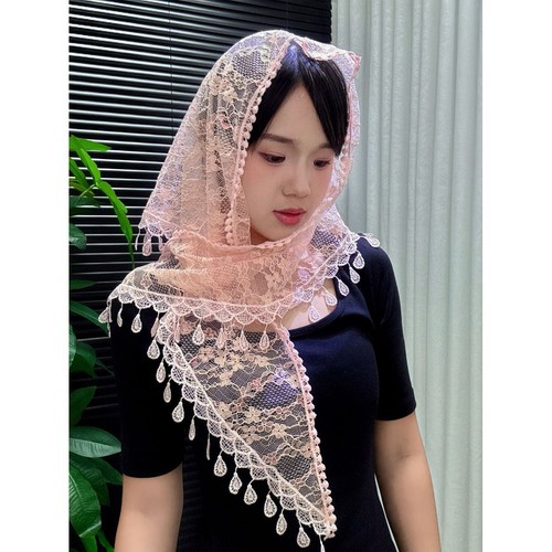 Foulard triangle dentelle