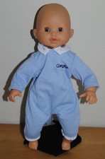 🤡 Vêtement COROLLE 30 Cm Poupon Poupée Combinaison Pyjama Bleu Col Blanc