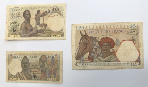 Lot billets banque - lot, 5,10,25