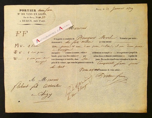 Bercy paris 1829 bourgeois - ●,
