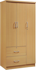 Elegant Beech 3-Door Armoire
