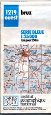 Carte IGN SERIE BLEUE 1/25000 -BRUZ 1219 OUEST