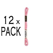 12x Anchor 8m, rose pastel, coton, couleur 74, 6 fils